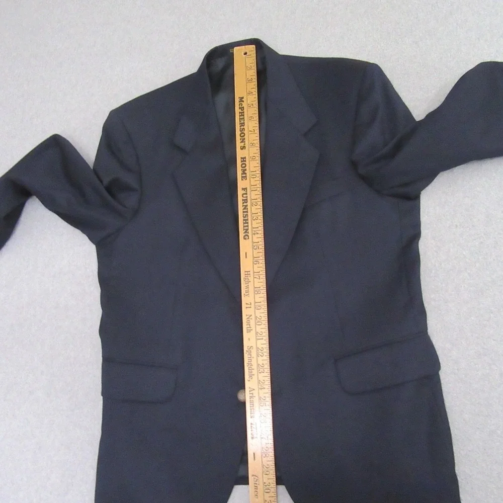 Oscar De La Renta Mens Classic Blue‎ Blazer 42S 100% Wool Sport Coat Ventless